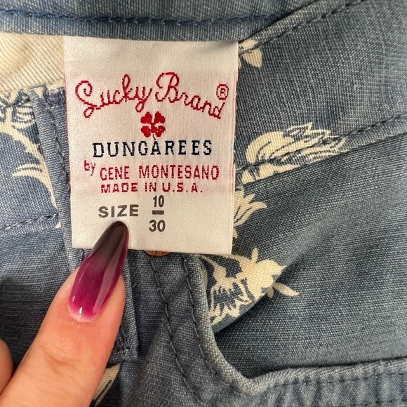 Lucky Brand Vintage low rise floral print straight leg jeans 32/30 #15 - Picture 7 of 13